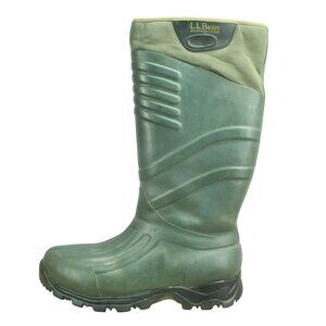 LL Bean Ridge Runner Green Rubber Pull-On Insulated Hunting Boots Size 12 M